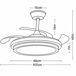 Ventilador de teto com luz Motor DC Ventilador de teto com luz Motor DC Branco