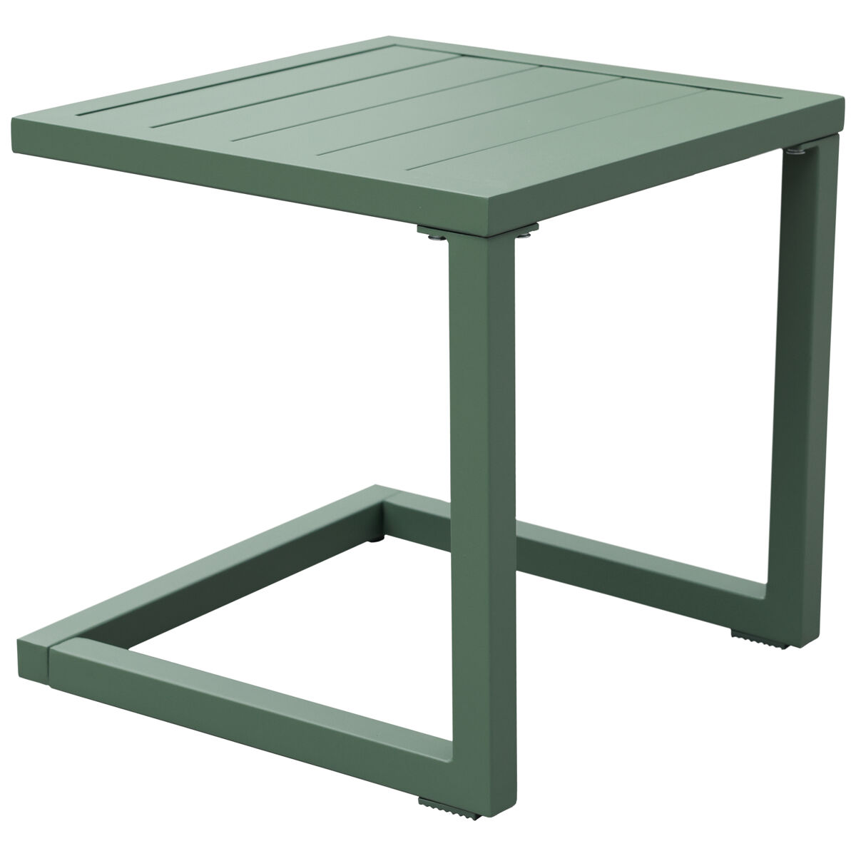 Mesa de apoio barbados em alumínio verde sálvia