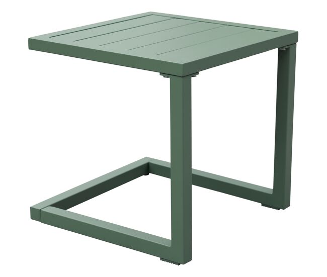 Mesa de apoio barbados em alumínio verde sálvia