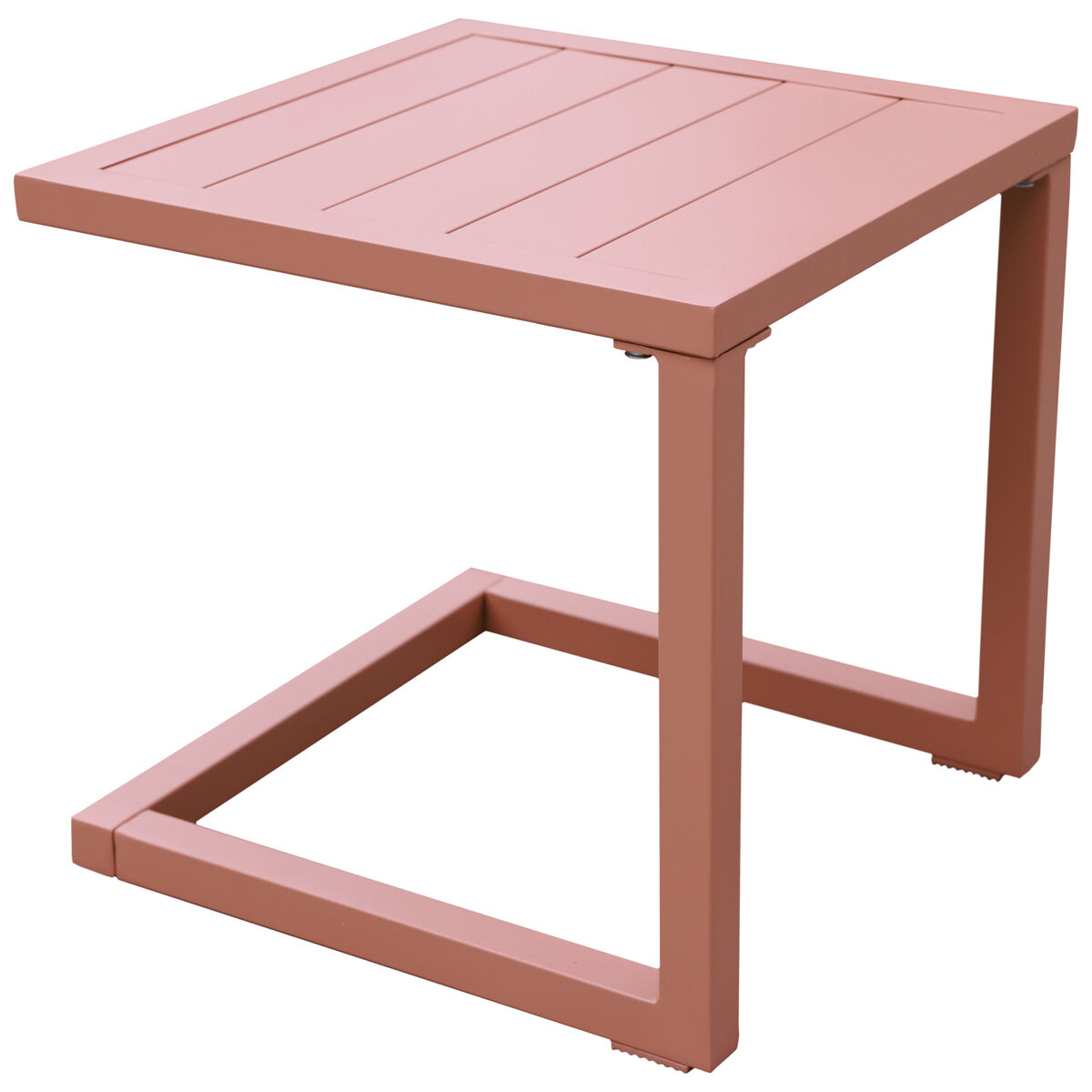 Mesa de apoio barbados em alumínio terracota