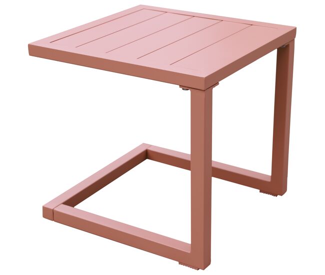 Mesa de apoio barbados em alumínio terracota