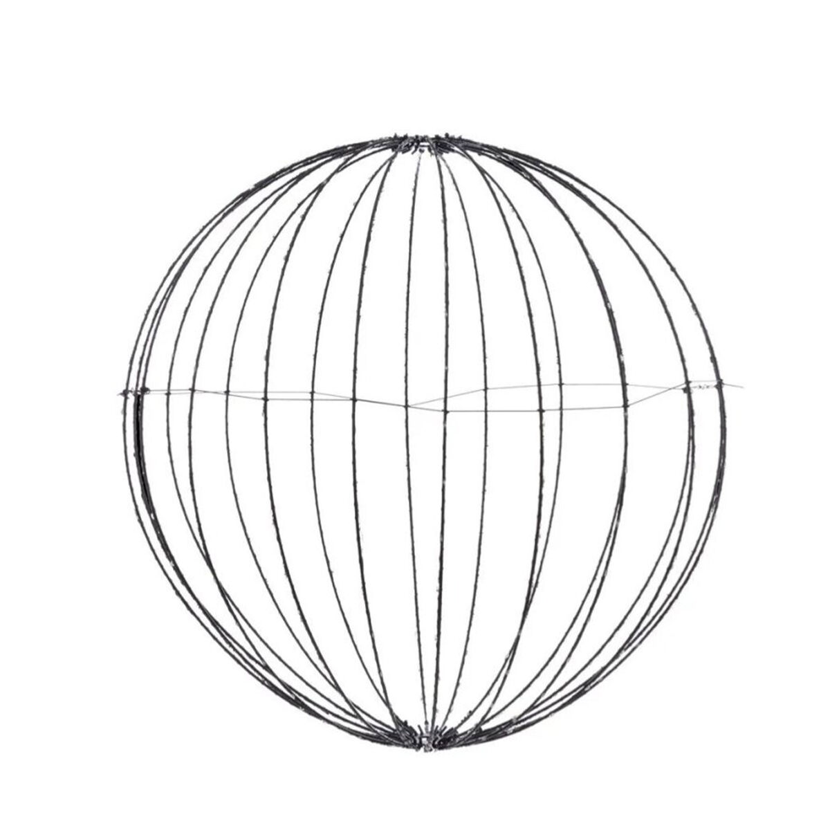 Bola de metal dobrável com 224 luzes led rgb e controle remoto