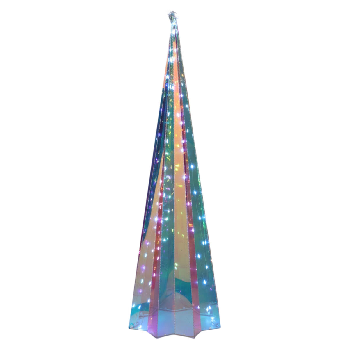 Cone Luminoso de Natal com Base em Estrela e 40 Luzes LED