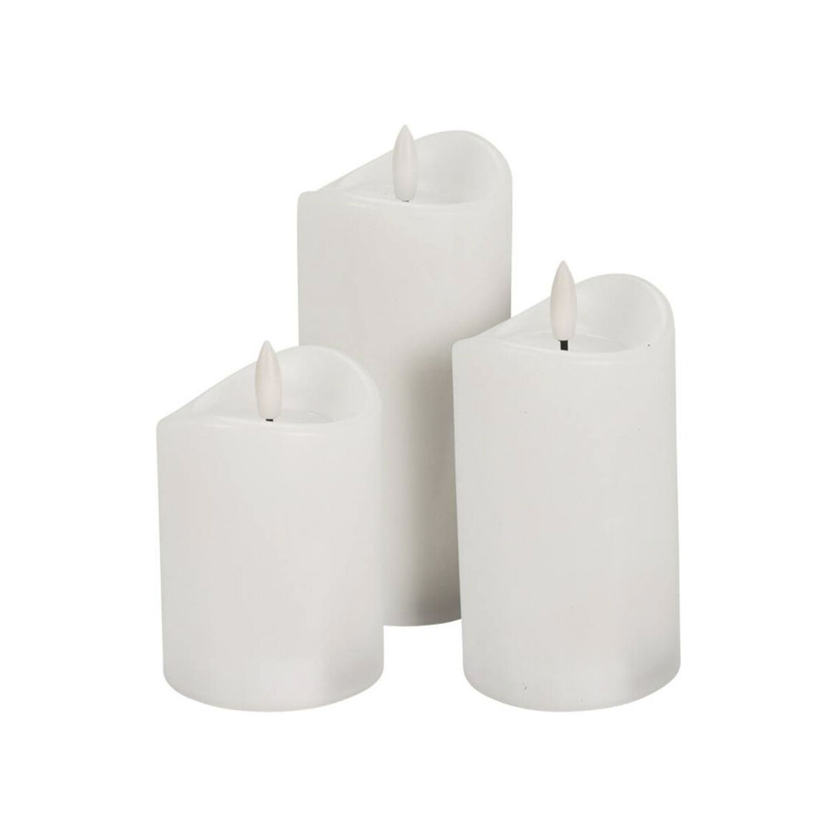 Conjunto de 3 velas led com efeito gelatina, função temporizador,