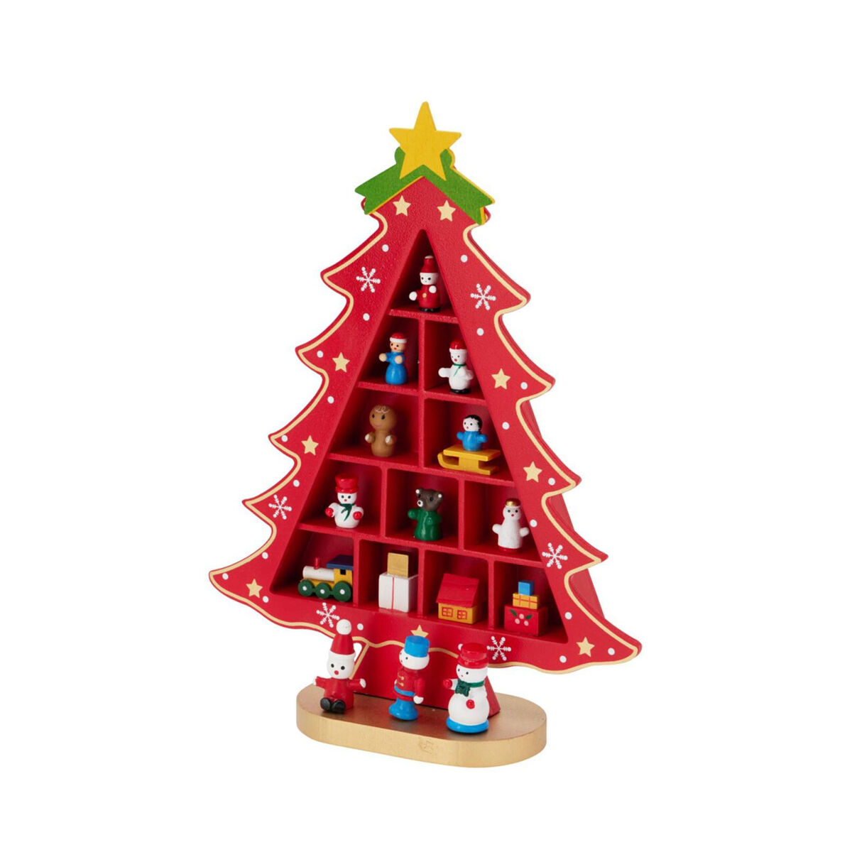 Estatueta de árvore de natal well home em mdf com decoração