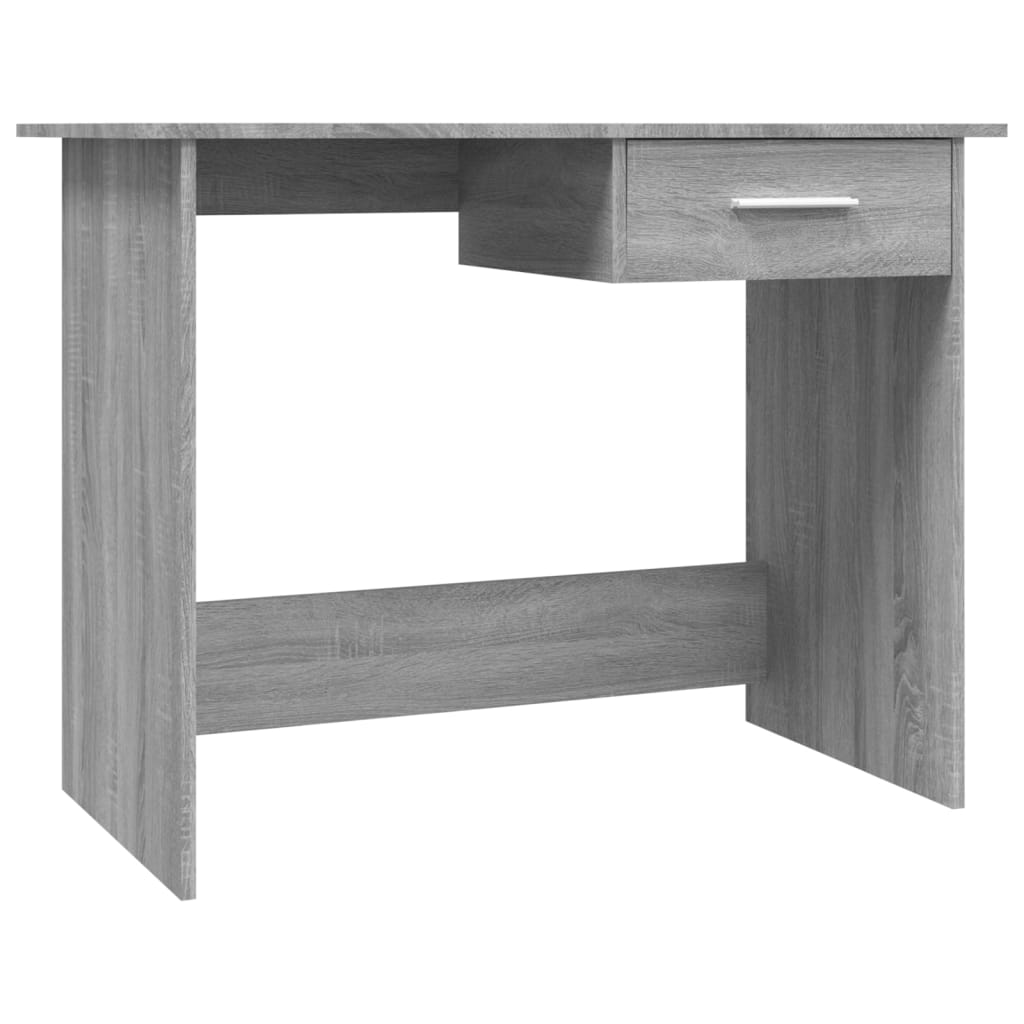 Secretária escrivaninha de computador - 100x50x76 cm derivados de madeira cinzento sonoma