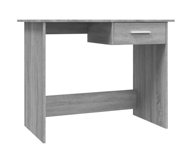 Secretária escrivaninha de computador - 100x50x76 cm derivados de madeira cinzento sonoma
