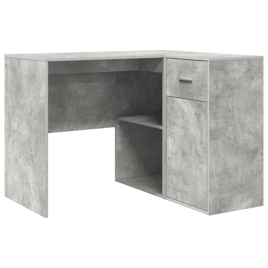 Secretária de canto - mesa de computador com gaveta 2 pcs cinzento 102 x 50 x 75 cm