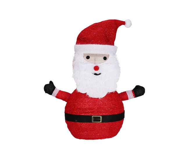 Bem-vindo ao papai noel 3d com leds quentes