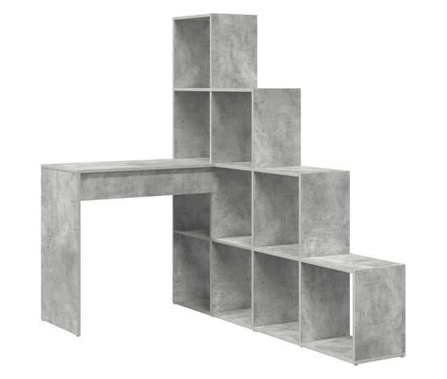 Secretária de canto - mesa de computador cinzento cimento 101,5 x 149,5 x 149,5 cm