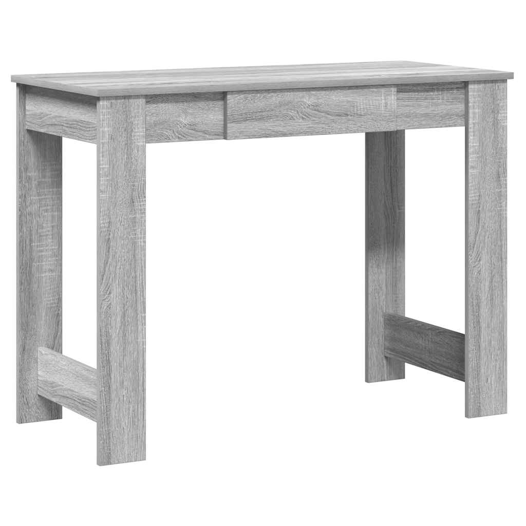 Secretária escrivaninha de computador - 100x45x75cm derivados de madeira cor cinzento sonoma