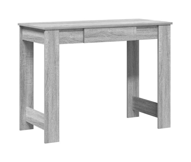 Secretária escrivaninha de computador - 100x45x75cm derivados de madeira cor cinzento sonoma