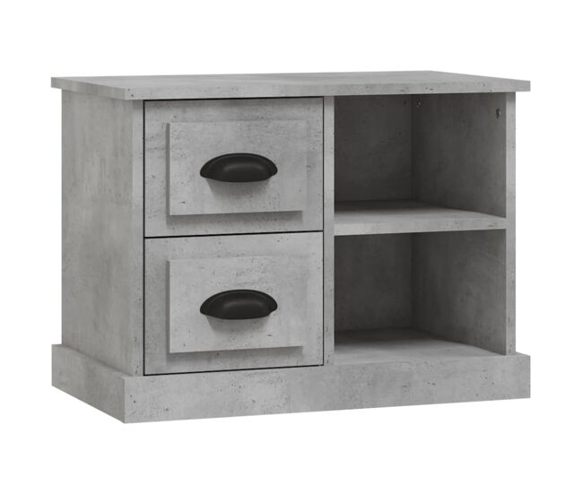 Mesa de cabeceira - mesinha de cabeceira 60x35,5x45 cm cinzento cimento