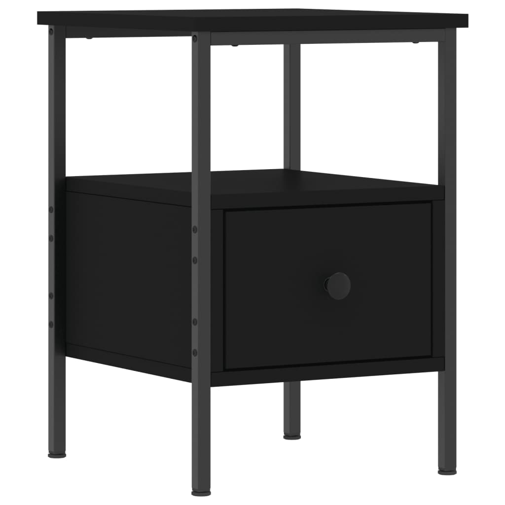 Mesa de cabeceira - mesinha de cabeceira 34x36x50 cm derivados de madeira preto