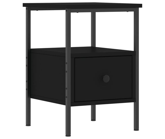 Mesa de cabeceira - mesinha de cabeceira 34x36x50 cm derivados de madeira preto