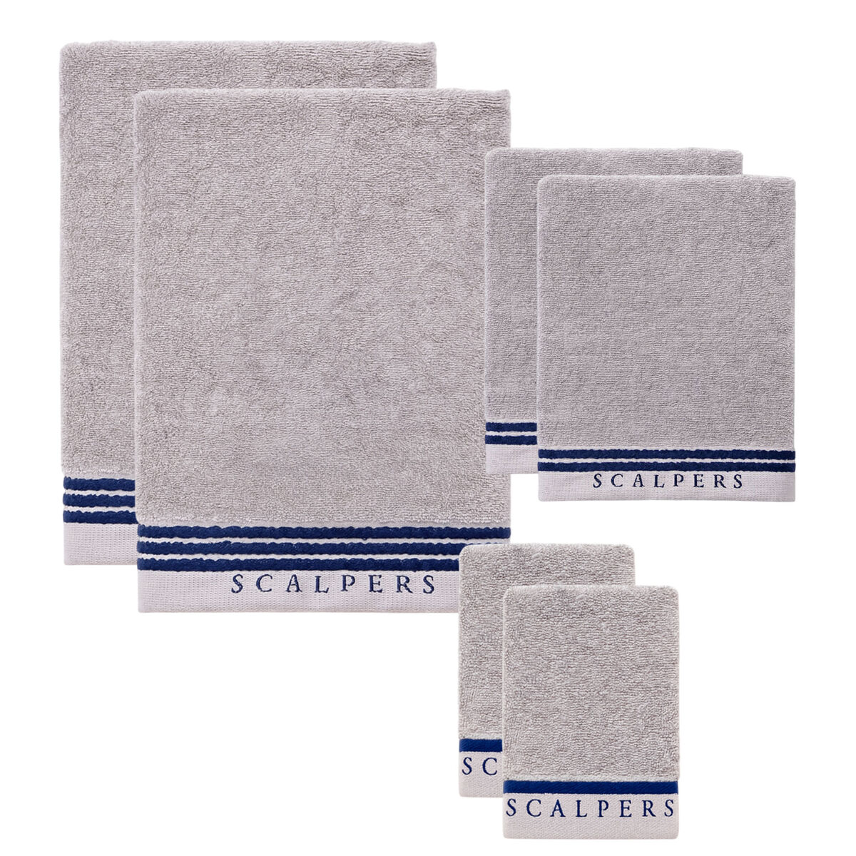 Conjunto de 6 toalhas de banho 450gsm em algodão scalpers home