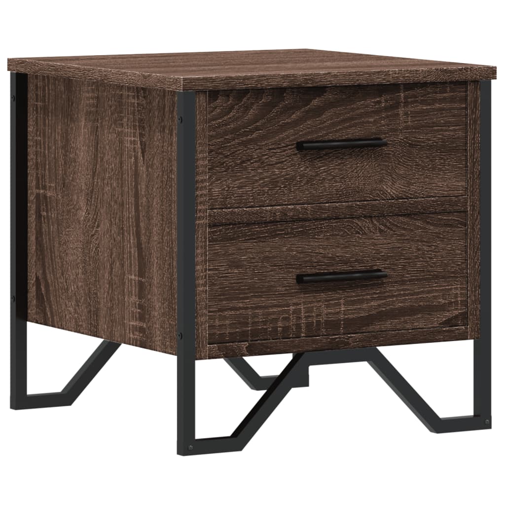 Mesa de cabeceira - mesinha de cabeceira 40x41x40 cm deriv. madeira carvalho castanho