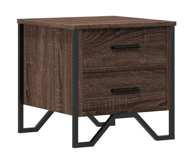 Mesa de cabeceira - mesinha de cabeceira 40x41x40 cm deriv. madeira carvalho castanho