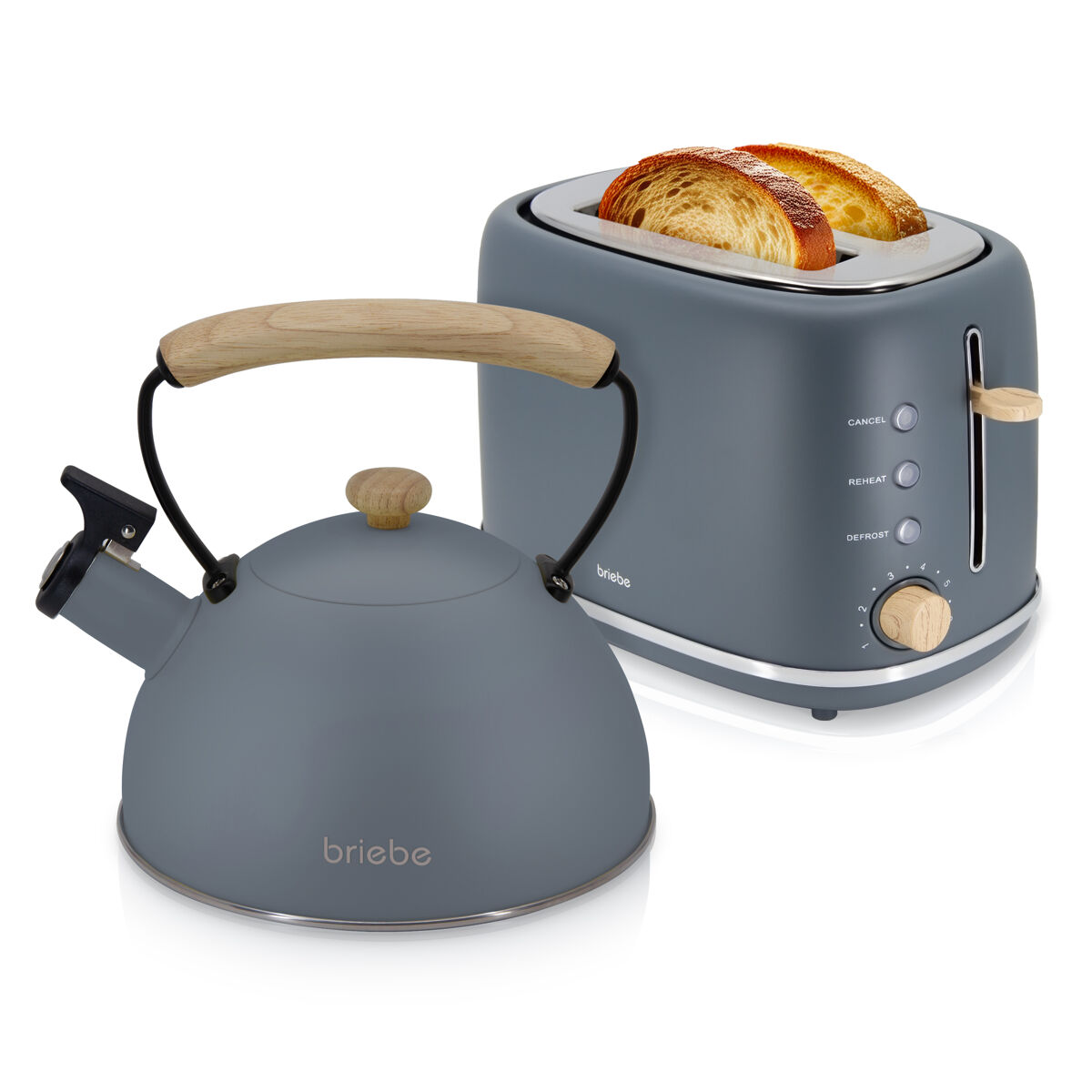 Conjunto pequeno-almoço Briebe SKT1177GRY