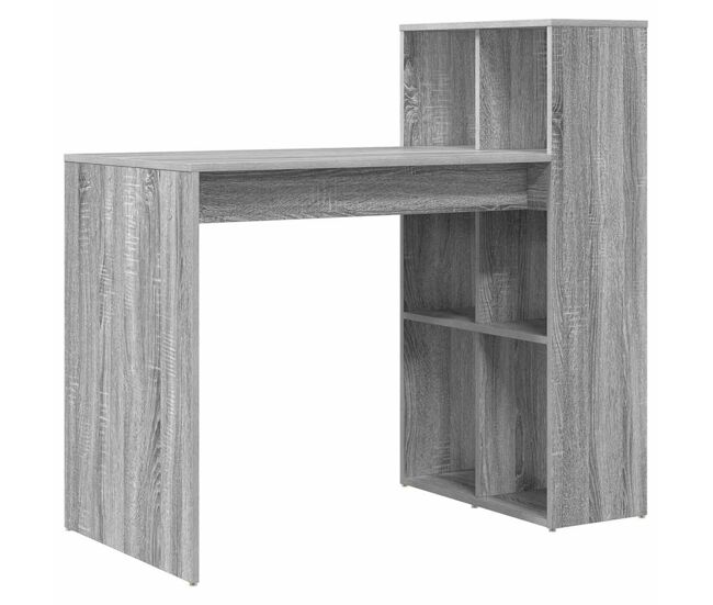 Secretária escrivaninha de computador - cinza sonoma 108 x 55 x 103,5 cm madeira processada