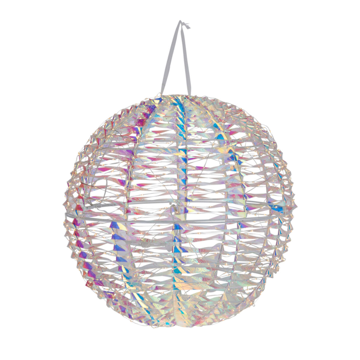 Bola metálica luminosa com 720 micro leds, luzes de design torcidas