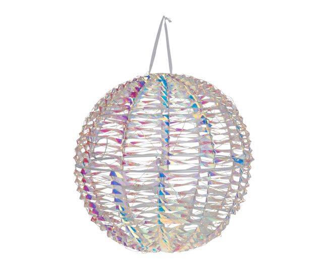 Bola metálica luminosa com 720 micro leds, luzes de design torcidas
