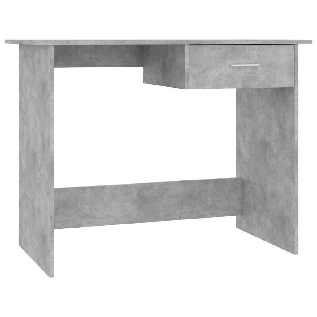 Secretária escrivaninha de computador - 100x50x76 cm contraplacado cinzento cimento