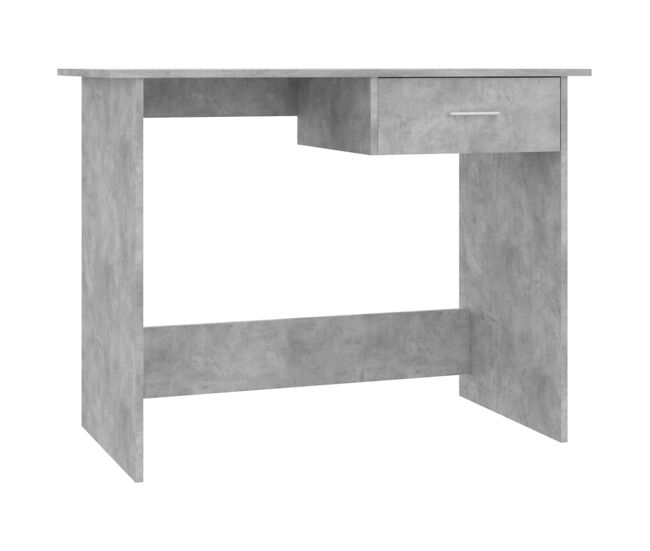 Secretária escrivaninha de computador - 100x50x76 cm contraplacado cinzento cimento