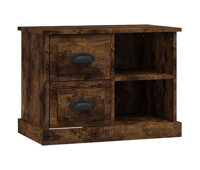 Mesa de cabeceira - mesinha de cabeceira 60x35,5x45 cm cor carvalho fumado
