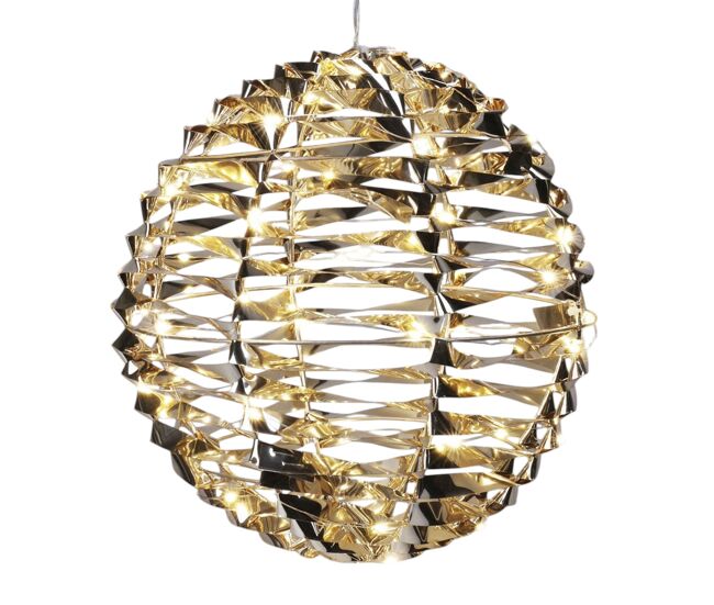 Bola de natal decorativa com 60 luzes led quentes