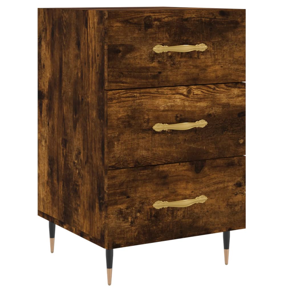 Mesa de cabeceira - mesinha de cabeceira 40x40x66 cm derivados de madeira carvalho fumado