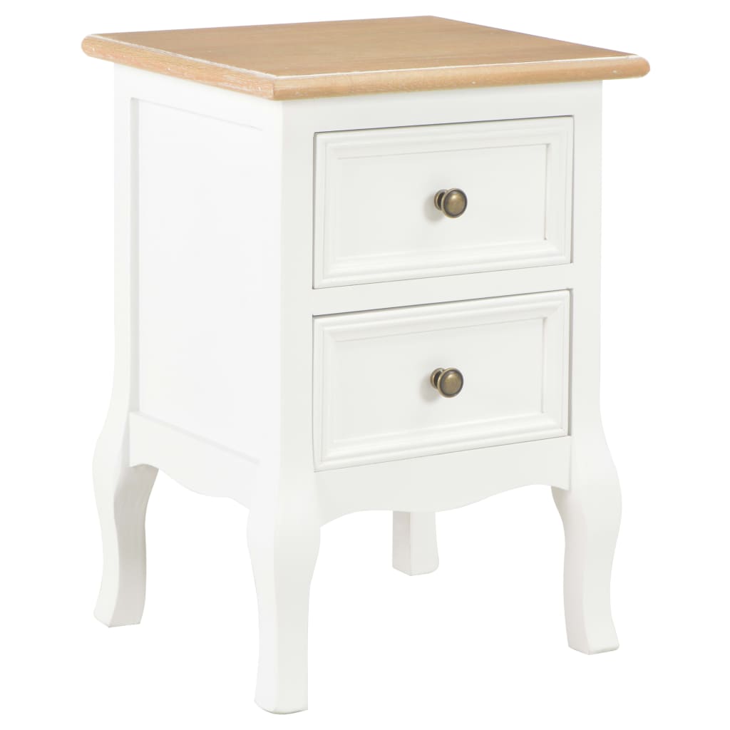 Lote de 2 mesas de cabeceira - mesinhas de cabeceira 35x30x49 cm mdf branco