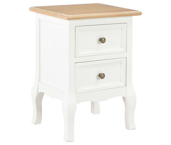 Lote de 2 mesas de cabeceira - mesinhas de cabeceira 35x30x49 cm mdf branco