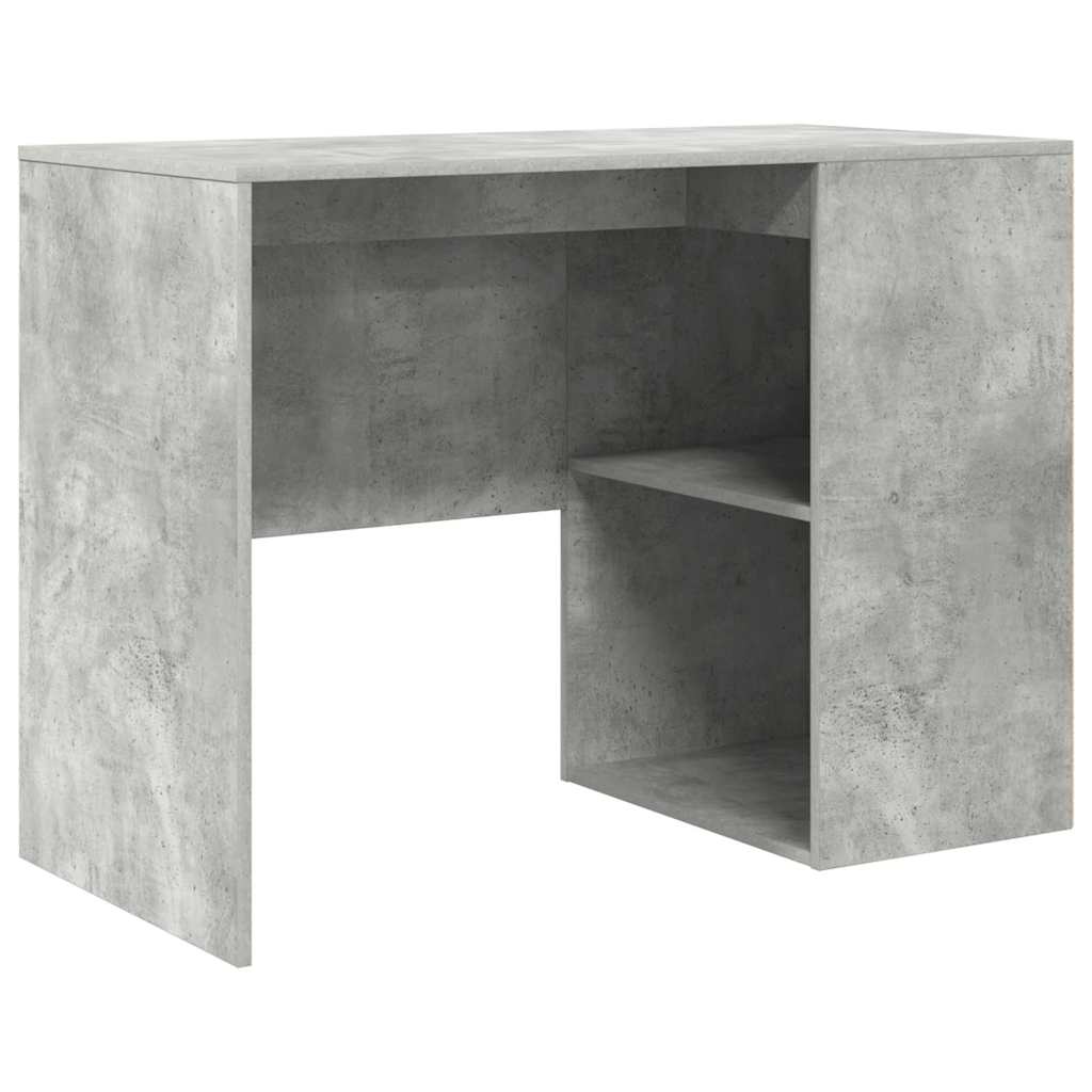 Secretária - escrivaninha de computador cinzento cimento 102 x 50 x 75 cm madeira processada