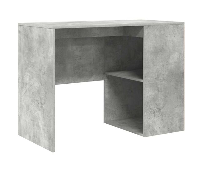 Secretária - escrivaninha de computador cinzento cimento 102 x 50 x 75 cm madeira processada