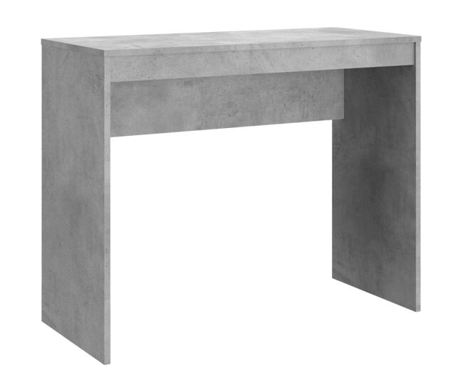 Secretária escrivaninha de computador - 90x40x72 cm derivados de madeira cinza cimento