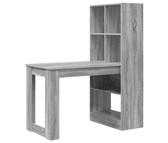Secretária escrivaninha de computador - cinza sonoma 122 x 67 x 145 cm madeira processada
