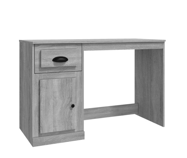 Secretária - escrivaninha de computador c/ gaveta 115x50x75 derivados madeira cinza sonoma