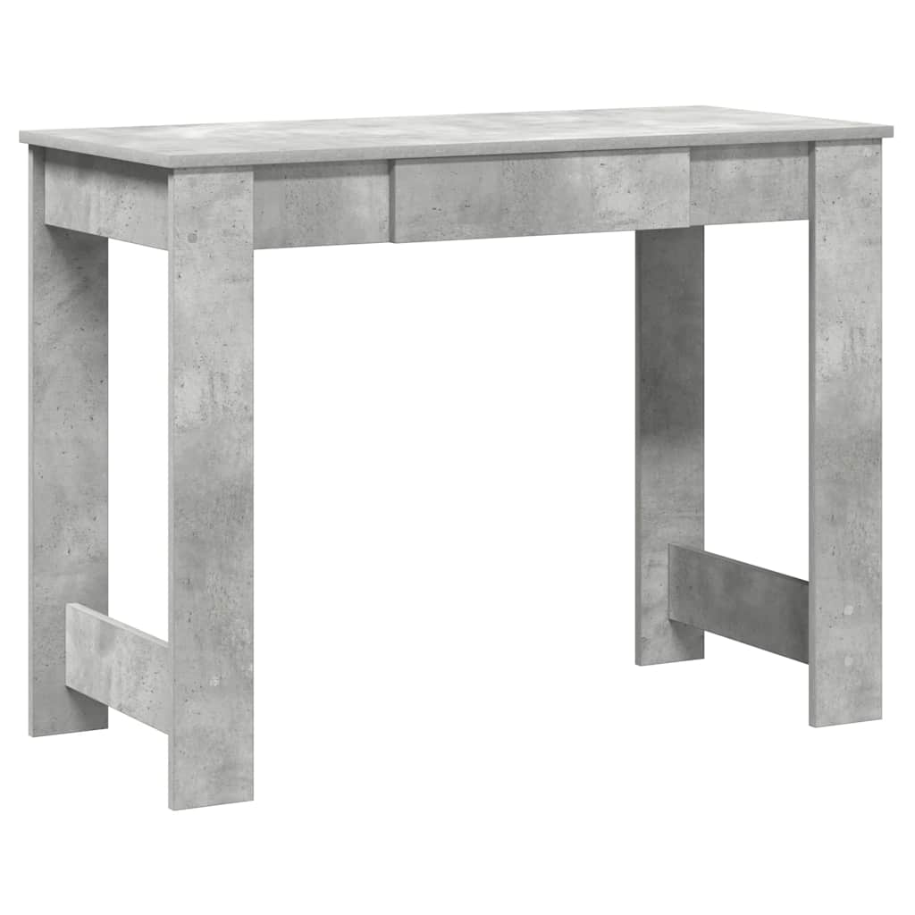 Secretária escrivaninha de computador - 100x45x75 cm derivados de madeira cinzento cimento