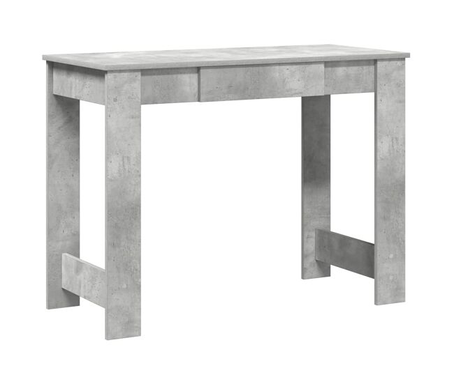 Secretária escrivaninha de computador - 100x45x75 cm derivados de madeira cinzento cimento