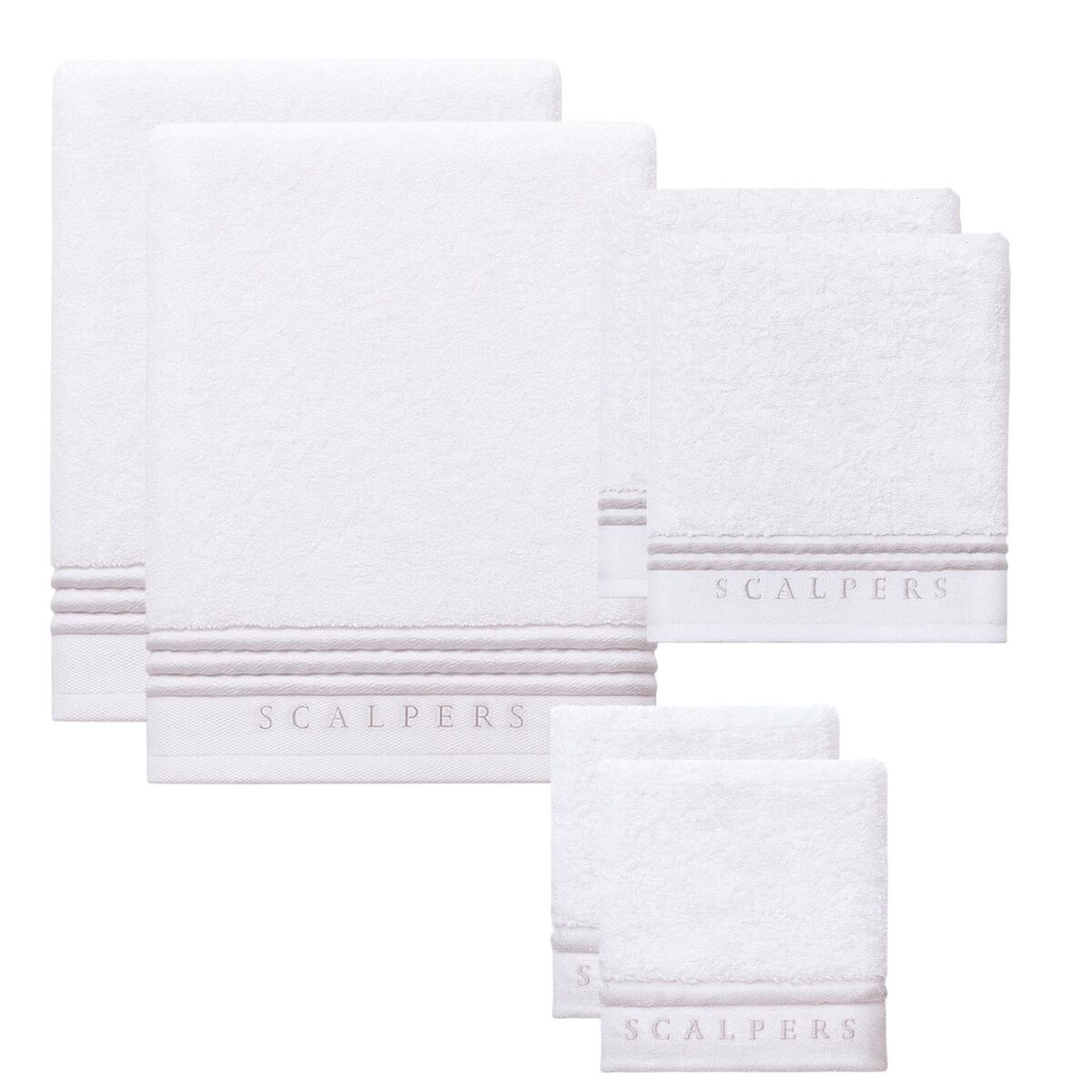 Conjunto de 6 toalhas de banho 450GSM em algodão Scalpers Home