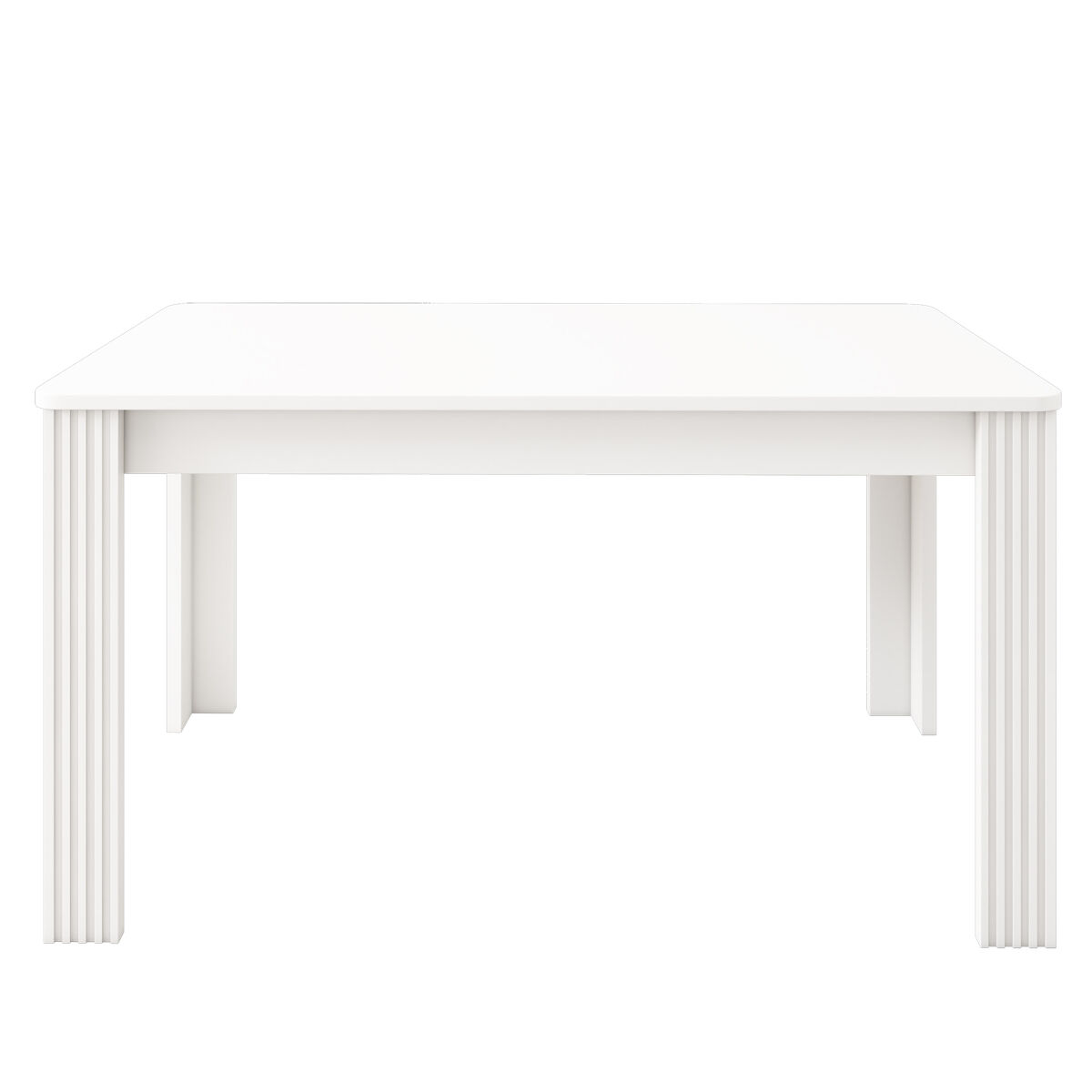 Mesa de jantar 120x80 - moderna, robusta, com quatro pernas, estilo simples - branca