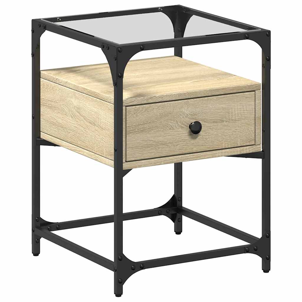 Mesa de cabeceira - mesinha de cabeceira 40x40x55 cm derivados madeira carvalho sonoma