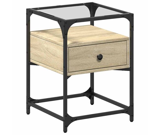 Mesa de cabeceira - mesinha de cabeceira 40x40x55 cm derivados madeira carvalho sonoma
