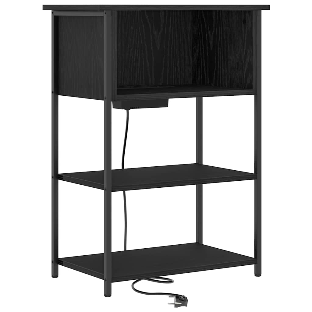 Mesa de cabeceira - mesinha de cabeceira carvalho preto 55 x 31 x 76 cm