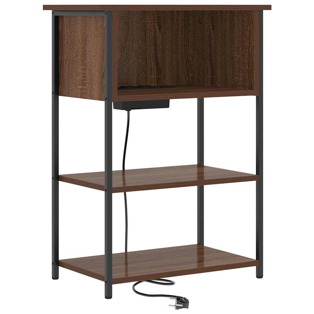 Mesa de cabeceira - mesinha de cabeceira carvalho castanho 55 x 31 x 76 cm