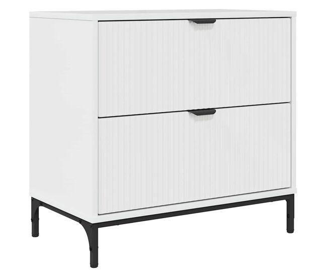 Mesa de cabeceira - mesinha de cabeceira com gaveta branco brilhante 63.5 x 36 x 61 cm