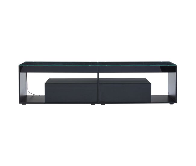 Móvel para tv led 70" - com 2 gavetas, consola para sala e quarto - noir