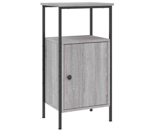 Mesa de cabeceira - mesinha de cabeceira 41x31x80 cm derivados de madeira cinzento sonoma