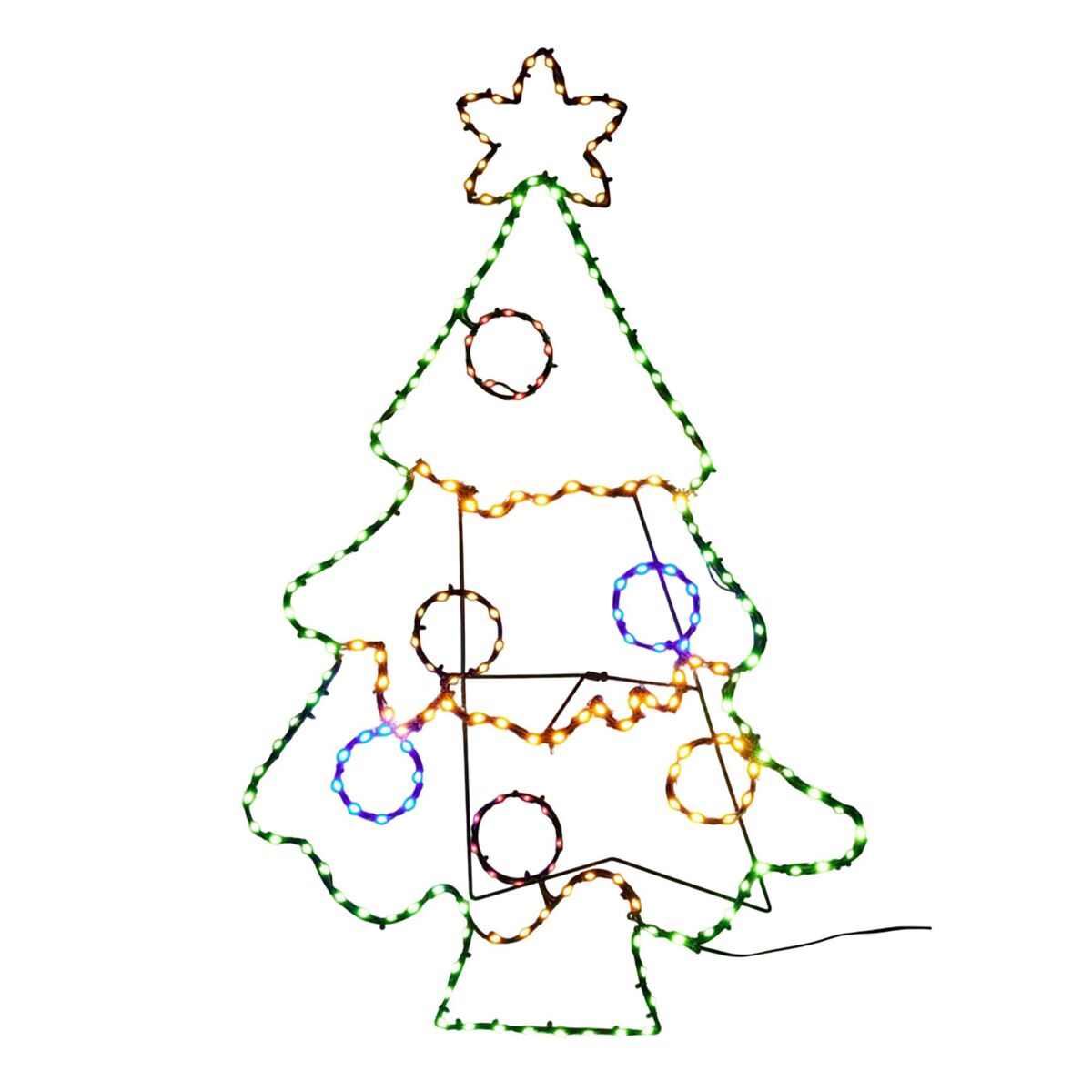 Árvore de Natal com 201 luzes piscantes e temporizador